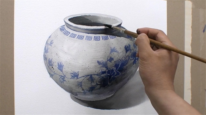 陶罐 水彩 线上课堂 牧艺 nomad art