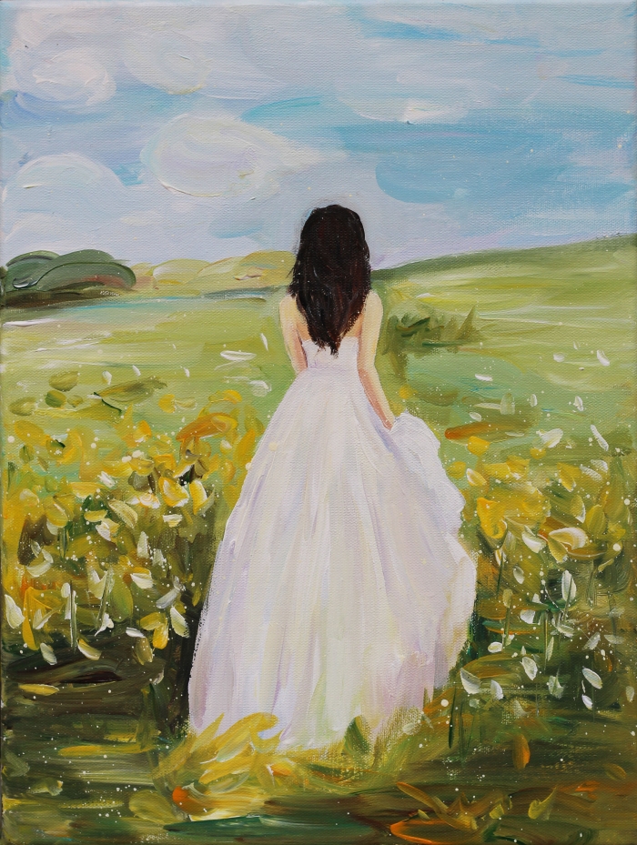 少女的背影 - 油画 - 作品交流 - 牧艺 | nomad art